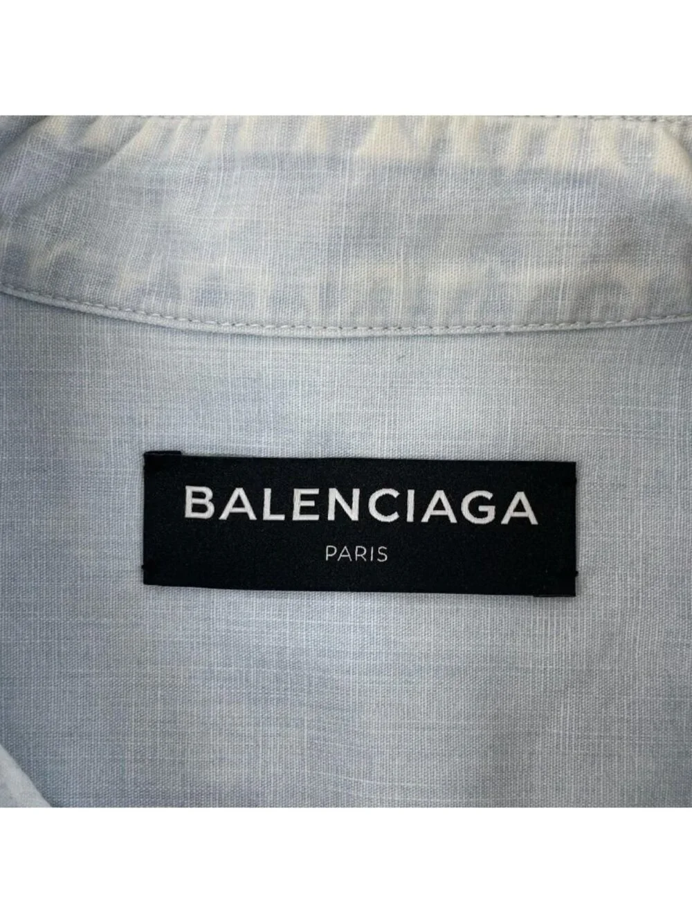 Balenciaga Thepowerofdreams Blue Back Print Oversize Denim Shirt 37 - Picture 3 of 10